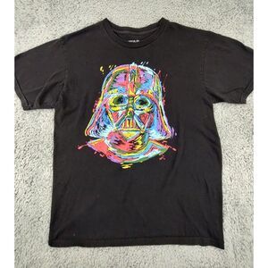 Star Wars Darth Vader Shirt Men's Medium Black Graphic Crew Neck Short Sleeve